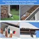 Kingdder Heat Tape for Water Pipes, Roof Snow Deicing Heating Cable, Self Regulating Temperature for Pipe Freeze Protection 120V 7.5Watts/Ft(1 Pc,150 Ft)