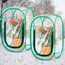 Nuanchu Pop up Mini Greenhouse Cover, PVC Clear Small Greenhouse with Nails 12" x 12" x 20" Inch Portable Plant Flowers Sunshine Tent Room for Indoor Outdoor Gardening(2 Pack)