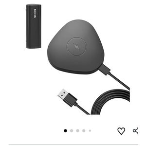 Wireless Charger Compatible with Sonos Roam Gen 2nd/1st, Magnetic Charging Base, Power up Charging Dock for Portable Bluetooth Speaker for Sonos Roam SL(Black)