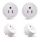 WiFi Smart Outlet - Alexa, Google Home Assistant Compatibility with Remote Control, Voice Control & Timer Function | No Hub Required | Certified White Smart Plug, 4Pcs