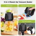 Newise Upgraded Electric Mason Jar Vacuum Sealer, 3-in-1 Automatic Vacuum Sealer Kit for Canning with Wide and Regular Mouth Mason Lids, Portable Mason Jar Sealer for Vacuum Bag, Gifts for Mom