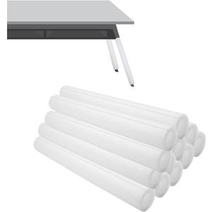 12 PCS Clamp Foam Tube, 15.7 X 1.8 Inch OD, 1 Inch ID Pre Cut Tube Cover White Foam Pipe Protection for Table Leg Bumper Parapet Corner Edge Protection, Clamp Pipe Insulation Covers