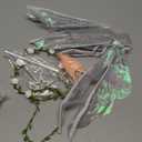 Fairy Wings for Adults Girl Sparkle Butterfly Angel Wings with Princess Wings Floral Garland Ears Wand Necklace for Cosplay