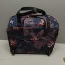 VANKEAN Rolling Laptop Bag Women with Wheels, Fits Up to 15.6 Inch Rolling Briefcase Water Repellent Rolling Computer Bag (Floral)