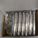 12 Pack Nickel Door Hinges Brushed Nickel 4 Inch Exterior/Interior/Front Door Hinge 4 Inch Silver 5/8" Radius Corner Residential Door Hardware Non-Removable Indoor Door Hinges 4"x4"Heavy Duty 8 Holes
