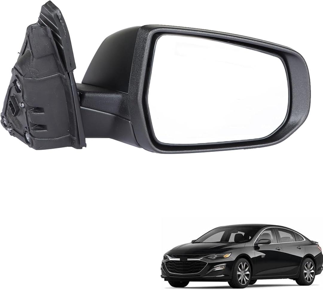 Right Passenger Side Mirror Heated Replacement for 2016 2017 2018 2019 2020 2021 Malibu (Unpainted)