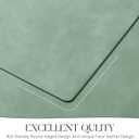MOSAYT Vinyl Spring Placemats Set of 4-12 X 17 Inch - Faux Leather 100% Waterproof Oil-Proof Wipeable PU Place Mats, Heat Resistant Reversible Table Mats for Kitchen, Dining, Outdoor (Green)