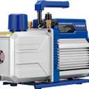 VIVOHOME 1.5 HP 14.4 CFM 2 Stage HVAC Vacuum Pump for R134a R12 R22 R502 R410a Systems, Auto AC Vacuum Pump for Automotive Air Conditioner Refrigeration Maintenance with 2 Oil Bottles