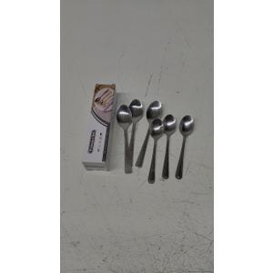 SANTUO Stainless Steel Teaspoon,Stainless Steel Silverware set of 6,Mirror Polished & Dishwasher Safe