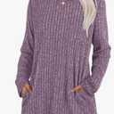 XIEERDUO Long Sleeve Shirts for Women Crewneck Tunic Tops Loose Fit Dressy Womens Sweaters with Pockets Fall Fashion 2025 size XXL