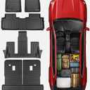 Floor Mats & Cargo Liner Back Seat Cover Protector for GMC Acadia 2017-2023, All-Weather 6 Seats Full Set Floor Mats & Cargo Liner with Backrest Mat for GMC Acadia Accessories 2017-2023