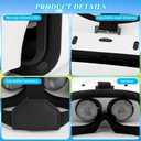 Virtual Reality Goggles, 3D VR Glasses Adjustable VR Virtual Reality Headset with Wide Angle Lens, Universal 3D VR Headset HD Goggles for Phone Movies Games
