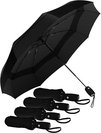 REPEL Windproof Travel Umbrella - Compact & Withstands Winds up to 85MPH , Strongest Premium Auto Folding Umbrella for Rain and Sun - Durable, Light & Portable for Women & Men , Fits Backpack & Cars