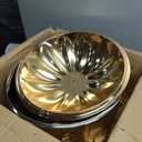 1 PCS Royal Gold Chafing Dish Buffet Set, 8L Round Server with Dome Lid, [Game Changer Maifanite-Coated], Parties Serve for Wedding, Birthday, Church Events, ETC Gold