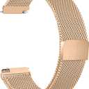 Amzpas Quick Release Metal Watch Band 20mm 22mm Stainless Steel Watch Strap,Mesh Magnetic Replacement Band for Samsung Galaxy Watch 40mm 44mm