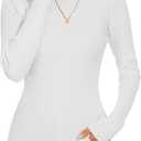 Sweaters for Women Ribbed Long Sleeve Pullover Sweater Slim Fit Jumpers Casual Trendy Knit Tops, 2X