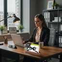 2 Pcs Bow Business Card Holders for Desk Wood&metal Black Cute Bow Aesthetic Business Card Display Stands for Women Office Home Desktop Tabletop