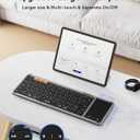 Samsers Foldable Bluetooth Keyboard with Touchpad, Full-Size Wireless Folding Key Board with PU Leather, Portable Travel for iOS Android Windows Mac OS, Support 3 Devices (BT5.1 x 3)
