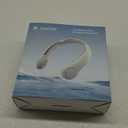 JISULIFE Portable Neck Fan, Hands-Free Bladeless, 5 Speeds, 4000 mAh Battery Operated Wearable Personal Fan, Twistable, Rechargeable, Gift for Women Men-Grey