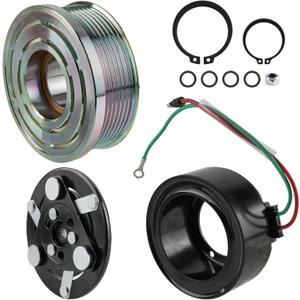 AC Compressor Clutch Kit Compatible with Honda Civic 2006 2007 2008 2009 2010 2011 1.8L L4 Ac Clutch with Pulley Electromagnetic Coil Front Plate CO4918AC 98555 97555 38810RNAA01 38810RNAA0