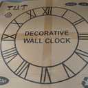 LEIKE Large Wall Clocks with Night Light Battery Operated,Silent Non Ticking,Rustic Modern Big Wood Clock for Living Room, Bedroom,Kitchen,Farmhouse,Office,Home Decor-24 Inch(Black-Arabic Number)