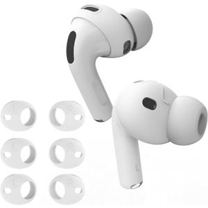 4 x [Fit in Case] 3 Pairs Cover for AirPods Pro 3 DamonLight Anti Scratches Add Grip Sport Ear Tips [US Patent Registered] Compatible with AirPods Pro 3rd Generation 2025 (White)