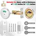 1 Pcs Deadbolt with Occupancy Indicator in Use Vacant Commercial Deadbolt Privacy Indicator 304 Stainless Steel Lock for Bathroom Office Fits 1-3/8" to 1-3/4" Thick Doors