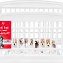 IRIS USA Dog Playpen 24" 4-Panel Puppy Playpen, 35 x 35 x 24, Puppy Fence, Dog Playpen, Dog Play Pen Indoors, Pet Fence, Puppies/Small Dogs, White