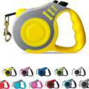 Retractable Dog Leash Automatic Telescopic Tractor Dog Tape, Pet Tape 10 FT Durable and Convenient, with Non-Slip Handle, Suitable for Small and Medium-Sized Dogs (Gray-Yellow)