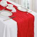 6 Pack Red Cheesecloth Table Runner 10ft Boho Gauze Fabric Cheese Cloth Table Runner 35 x 120 Inch Rustic Sheer for Holiday Baby Shower Home Dcor Party Wedding Decoration