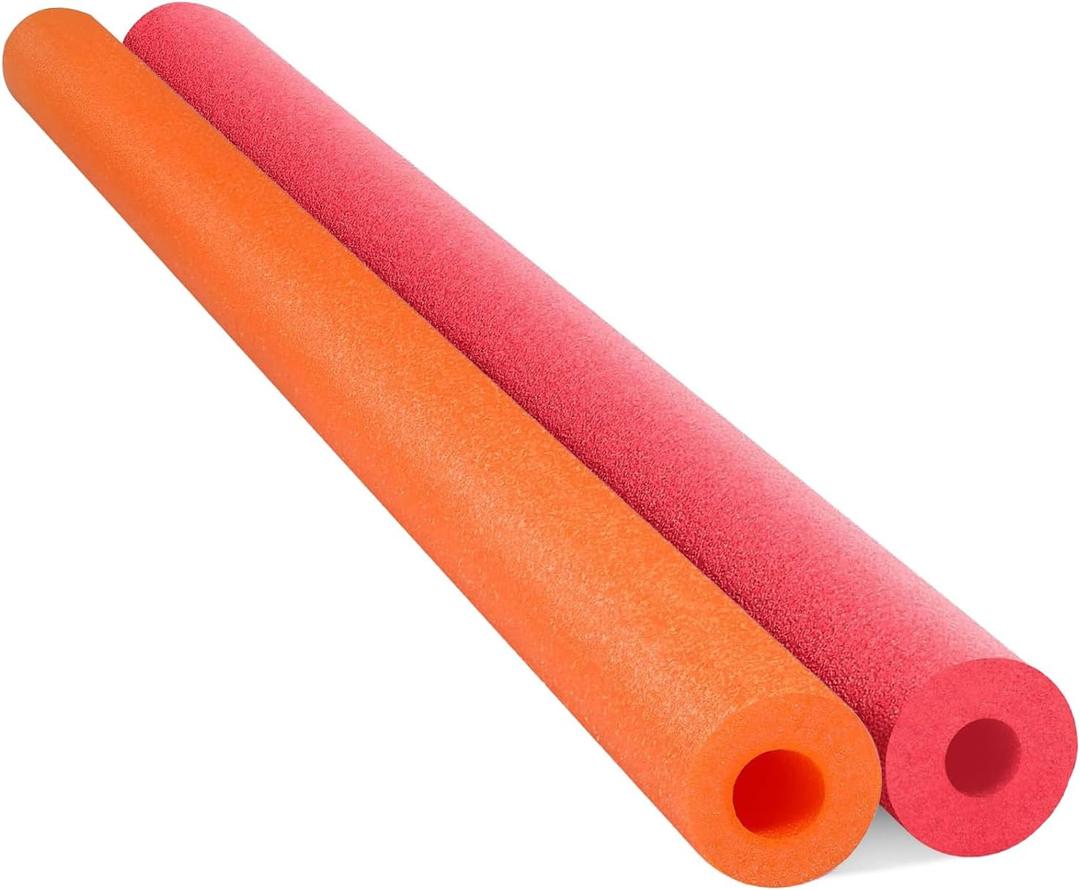Chochkees Floating Pool Noodles Foam Tube 2-Pack, Thick Hollow Noodles for Floating in The Swimming Pool, 52" Inches Long