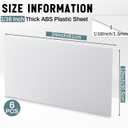 Pangda 6 Pack ABS Plastic Sheets, 12" x 24" x 1/16" Moldable Plastic Sheets Two-Sided White Textured/Smooth, Thermoplastic Sheet DIY Rigid Panels for Home Decorations, Projects, Handicrafts