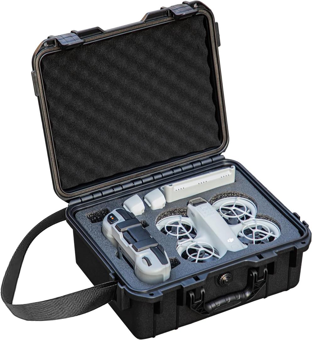 NeoCase,Waterproof Hard Carrying Case for DJI NEO Accessories,Travel Case Portable for DJI NEO Fly More Combo (RC/N3 Controller)