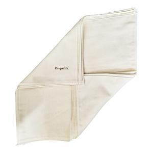 Angel-in-Moms [10 Packs] Organic Cotton Cloth Soft Muslin Gauze Handkerchief Washcloths, Wide Size 14 inch x 14 inch, Facial Cleansing Cloths, Hankies Makeup Remover Towel (Organic Embossing)