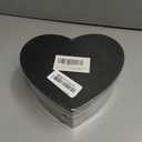 Oairse Black Gift Boxes with Lids for Present Heart Shaped Flower Boxes for Arrangements Set of 4 Floral Gift Boxes for Bridesmaid, Proposal, Wedding, Birthday, Baby Showers