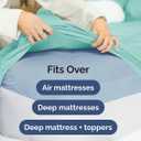 Extra Deep Queen Sheet Set - 6 Piece Breathable and Cooling Sheets - Hotel Luxury Bedding for Women, Men, Kids & Teens - Easy Secure Fit - Soft, Wrinkle Free and Comfy - Extra Deep Pockets - Spa Blue
