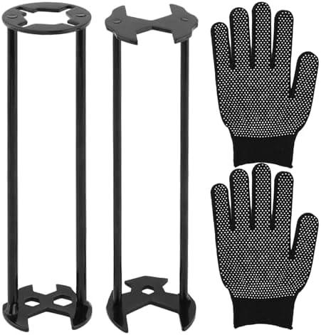 Loyanger 2Pcs Basin Wrench Set, 7 Sizes Universal Under Sink Plumbers Tool with Four-Jaw Hex Wrench, Multifunctional Sink Wrenches for Kitchen Bathroom Most Screws & Threads(COLOR:Black)