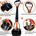 ienjoyed 2-Piece Pooper Scooper for Large Medium & Small Dogs Heavy Duty,Long Handled Dog Poop Scooper for Grass,Durable Dog Poop Pick Up Tool