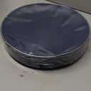 KIRE 200PCS Blue Plastic Plates with Silver Rim - Navy Blue Plastic Plates Include 100 Dinner & Dessert Plate - Heavy Duty Dark Blue Disposable Plate for Graduation/Parties/Wedding/Memorial Day