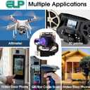 ELP 16 Megapixel USB Camera Module with 75degree No Distortion Lens 3496P 6K Embedded Webcam Board for Computer 16mp CMOS IMX298 USB2.0 Video Raspberry Pi Web PC Camera for 3D printer Bar/QR Code Scan