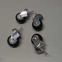 Hlyluoyi 2 Inch Caster Wheels for Wire Shelving, 1/4 Inch Threaded Stem, Set of 4 - Heavy Duty Rubber Industrial Replacement Wheels