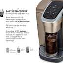 Keurig K-Elite Single Serve K-Cup Pod Coffee Maker, with Strength and Temperature Control, Iced Coffee Capability, 8 to 12oz Brew Size, Programmable, Brushed Gold