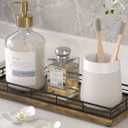 Rustic Bathroom Toilet Tank Tray, 11.2" Wood Toilet Paper Storage Basket Back of Toilet Basket Organizer, Vanity Tray for Perfume Makeup Candle Kitchen Counter Coffee Table Decor
