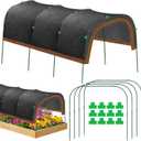 Upgraded Thickened Garden Shade Kit 79"x40", 75% Garden Sun Shade Cloth with 11mm Hoops for Plants Heat Protection, Raised Garden Bed Shade Cover Plant Sun Shade for Outdoor Plants Vegetables