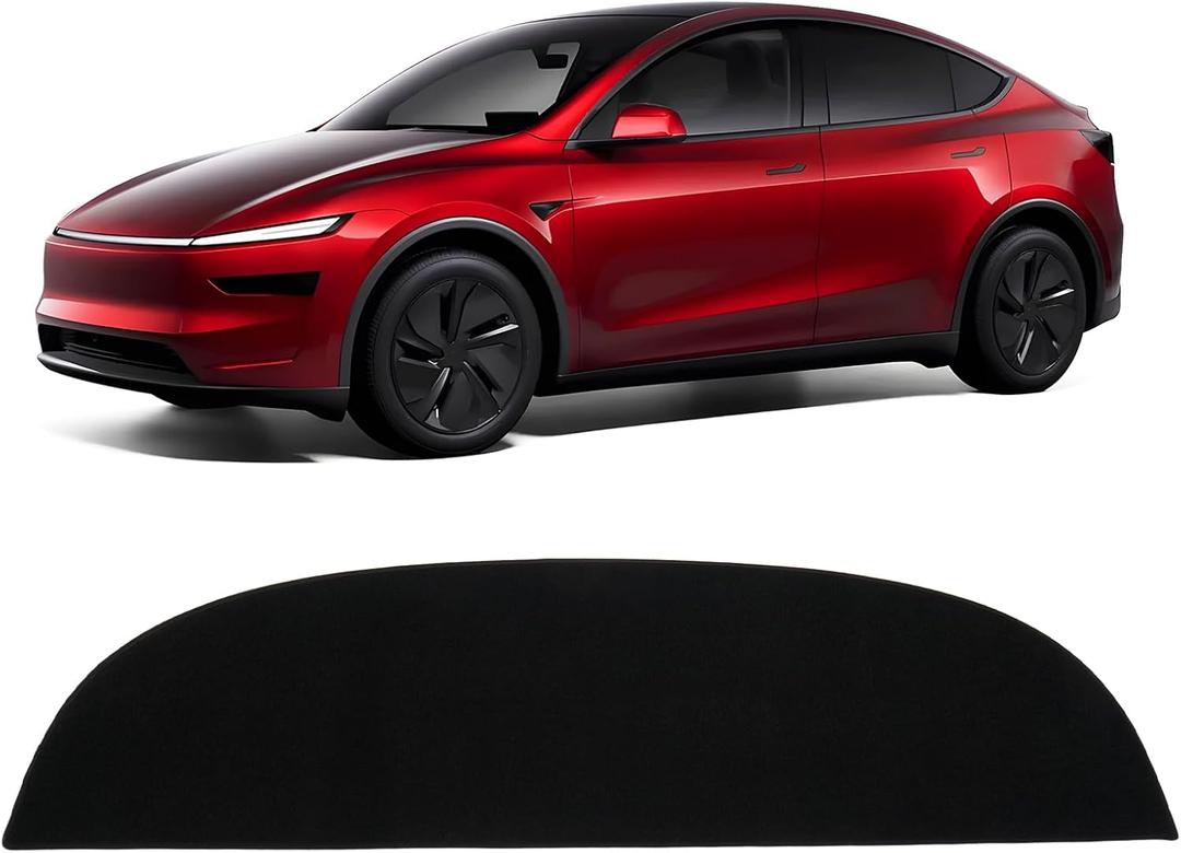 KUST Black Dash Cover Compatible with Tesla Model Y Juniper 2025 2026 Polyester Dashboard Cover Dash Carpet Non-Slip Interior Accessories for Model Y Juniper Custom Fit Dash Mat No Glare