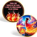 CHURYUML Born from The Flames 10 Year Sobriety Coin - Affirmation Ten Year Sober Chip, Empowering Sobriety Gifts for Women Inspirational AA Coins Recovery Medallions Alcoholics Anonymous Token