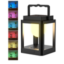 Outdoor Solar Table Lamp,Collasis 10 RGB Color Changing Lights,Portable Rechargeable Solar Lantern Waterproof, Touch Control Outdoor LED Lights Decorative for Patio Walking Reading Camping Bedside