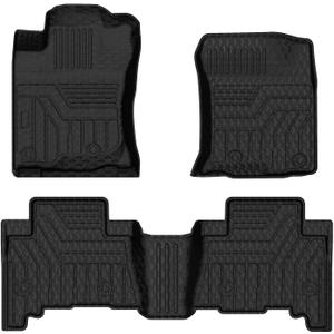 Mixsuper Floor Mats for 2013-2024 Toyota 4Runner, Custom Fit TPE All-Weather Floor Liners, Waterproof Anti-Slip Heavy Duty Mats, 1st and 2nd Row Accessories Set Black