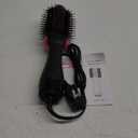 Hair Dryer Brush Blow Dryer in One, Upgraded 4 in 1 Hair Dryer and Styler Volumizer with Negative Ion Anti-frizz Ceramic Titanium Barrel Hot Air Hair Straightener Brush (Black/Pink)