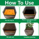 2 Pack 13" Square Planter Insert, Reusable Large Plant Pots Insert with Liner, Plastic Planter Pot Fillers for Indoor and Outdoor 16''-19'' Plants Containers